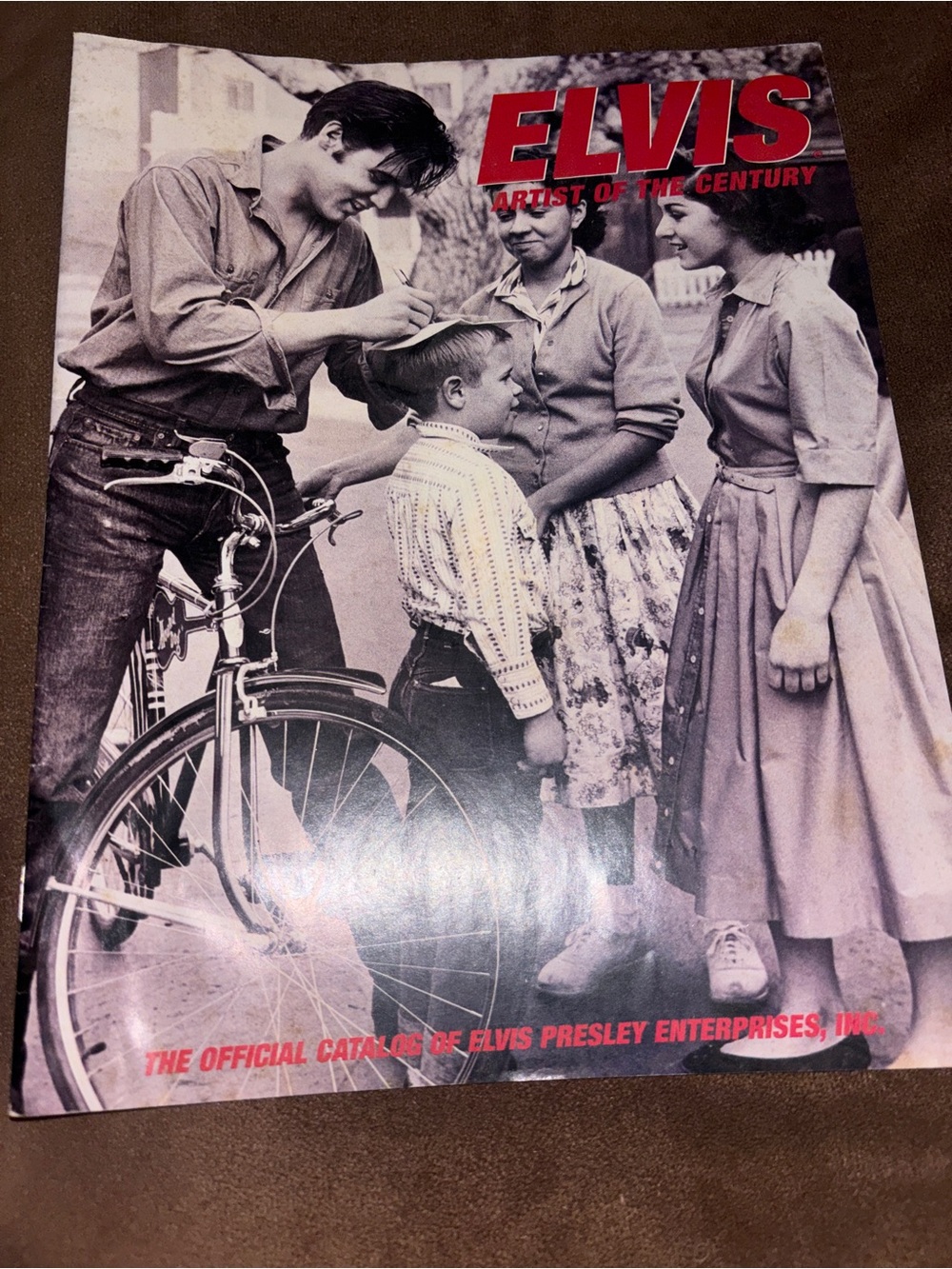 ELVIS Artist of the Century Vintage Poster/Magazine Cover in Red & Black